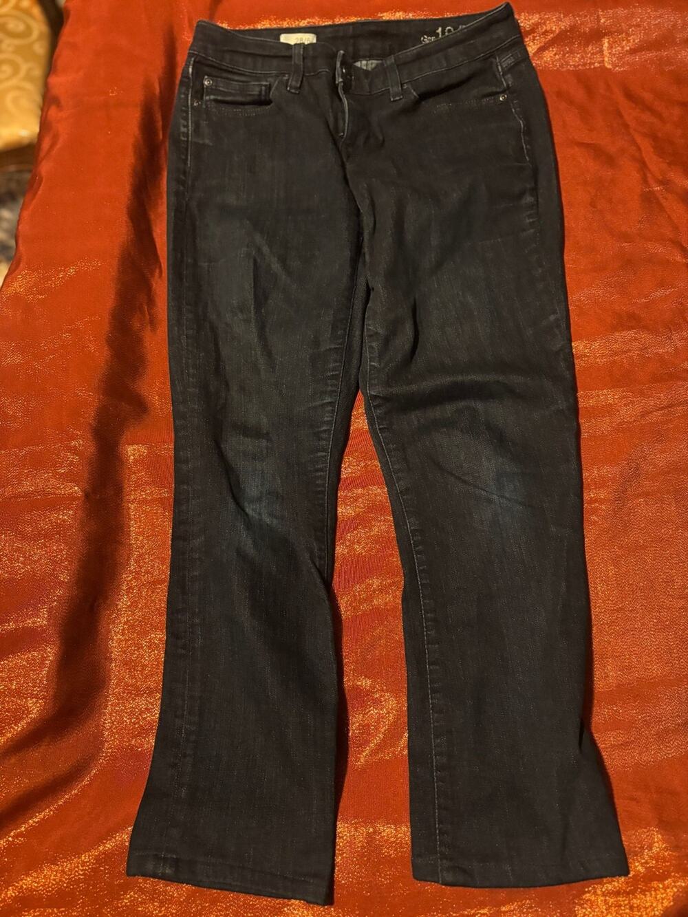 Jeans Womens 28 Mid Rise Skinny Dark Wash Stretch Denim Pants Casual Everyday